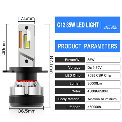 G12W-H4/H19 Automatisches Beleuchtungssystem H7 H11 H4 Led-Scheinwerfer Glühbirne 9006 Scheinwerfer Led-Blühbirnen für Fahrzeuge