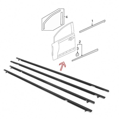 Großes Lager Gummi-Auto-Tür Wetterstreifen für Honda Civic 72950-Sna-A01 72910-Sna-A01