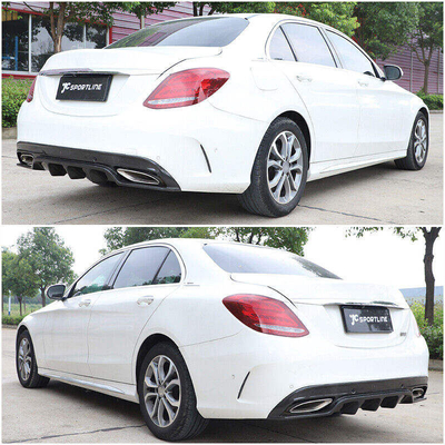 Erweitern Sie Ihren Mercedes Benz W205 C250 Sport mit Carbonfaser-Rückstoßfänger Diffusor Lippen