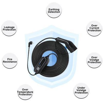 Portable Charging Station Mode 2 Sae J1772 16A Ev Ladekabel 5m Kabel mit TUV-Zertifikat