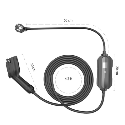 Portable Charging Station Mode 2 Sae J1772 16A Ev Ladekabel 5m Kabel mit TUV-Zertifikat