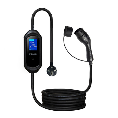 16A Tragbares EV-Ladegerät Typ 1 Ladestation mit rotem LED-Anzeiger und Kabel