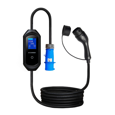 16A Tragbares EV-Ladegerät Typ 1 Ladestation mit rotem LED-Anzeiger und Kabel