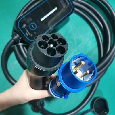 GBT-Portable EV-Ladegerät Typ1/Typ2 Elektrofahrzeuge mit 16A/32A verstellbarem Strom