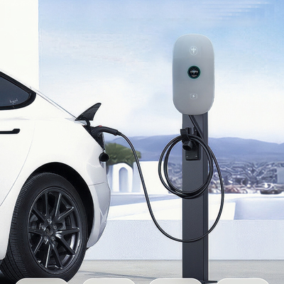 Bodenmontierte AC EV-Ladestation mit einem Typ-2-Stecker Optional für Elektroautos