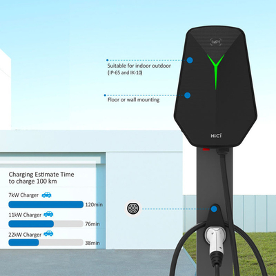 Wallbox Typ 2 EV Wandladegerät 32A 400V Wechselstrom Ladestation Ladepunkt 7KW Parkhaus