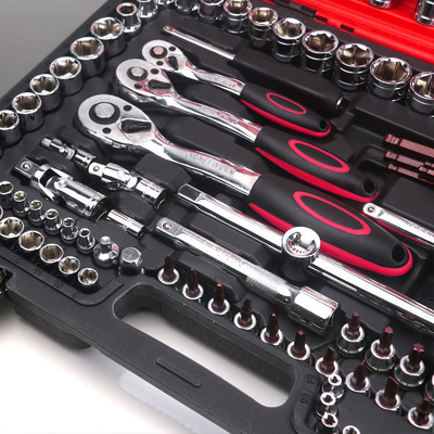 Automobilreparatur 151PCS Werkzeugbox für Autos 12pt 6pt Steckdosensatz Werkzeugkits Werkzeug für Autoreparatur