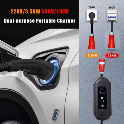 Groß günstig IEC 62196 Typ 2 Autolader 16A 400V Wechselstrommodus 2 Ladung EVSE 11KW