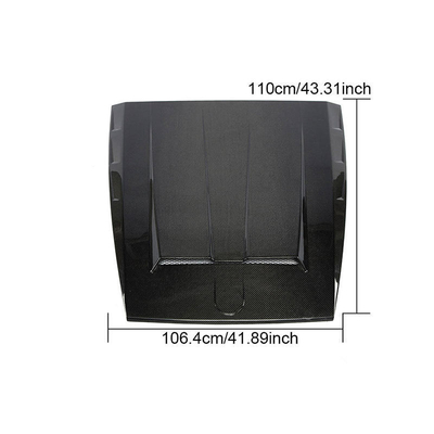 110*106.4*5CM Glanz schwarze Kohlenstofffaser Motor Abdeckung für Mercedes-Benz G500 G550 Amg