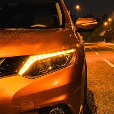 14-16 X-Trail LED-Fahrlampen für Fahrzeuge Modifizierte Frontleuchte Streamer Dreh-Signalkopflampen