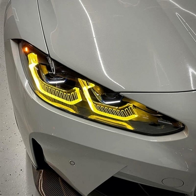 Zitronengelb DRL-LED-Modulbrett für BMW M3 G80 M4 G82 Laser Scheinwerfer