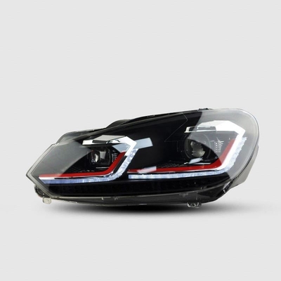 Golf 6 Scheinwerfer 2009-2012 LED Projektor Linse Dynamisches Signal Drl Automotive Zubehör