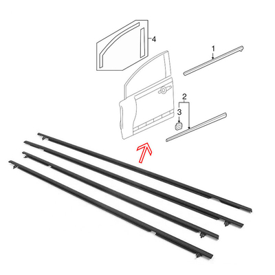 Dauerhafte Autotür-Fenster-Glasdichtgürtel-Gürtel-Wetterstreifen-Formen für Honda Civic 2006-2011